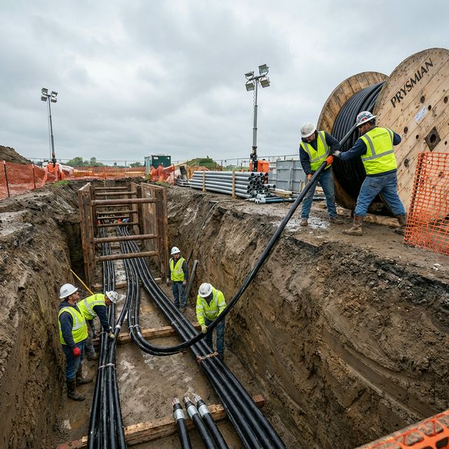 Прокладання кабелю в траншеї